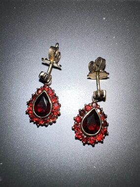 Sterling Amber Earrings